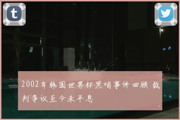 2002年韩国世界杯黑哨事件回顾 裁判争议至今未平息