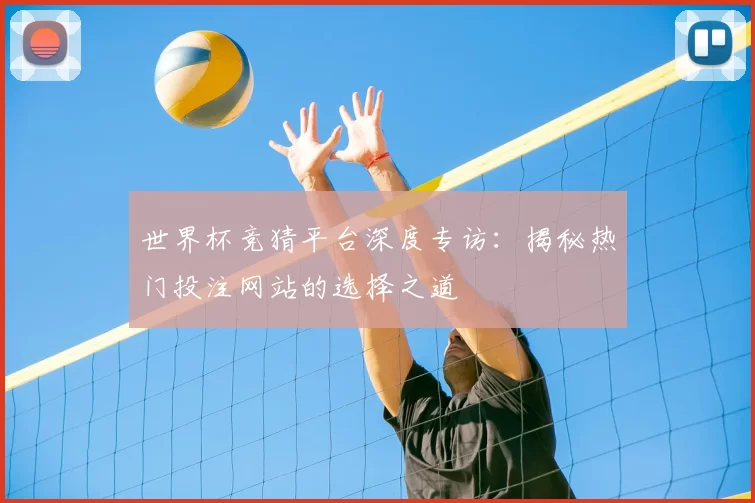 世界杯竞猜平台深度专访:揭秘热门投注网站的选择之道